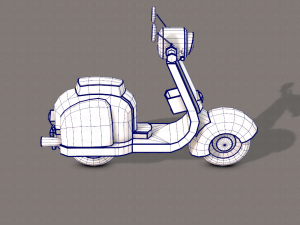 scooter cartoon Modelo 3D