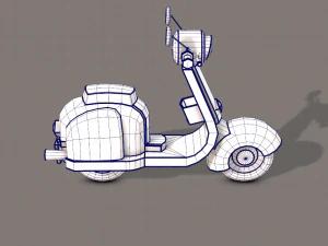 scooter cartoon 3D Model