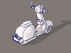 scooter cartoon 3D Model