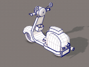 scooter cartoon Modelo 3D