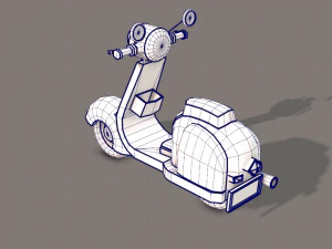 scooter cartoon 3D Model