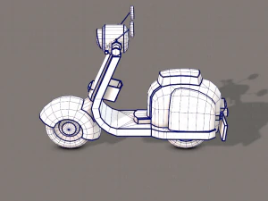 scooter cartoon 3D Model
