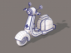 scooter cartoon Modelo 3D