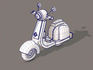 scooter cartoon 3D Model