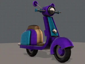 scooter cartoon 3D Model