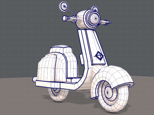 scooter cartoon Modelo 3D