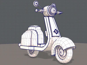 scooter cartoon 3D Model