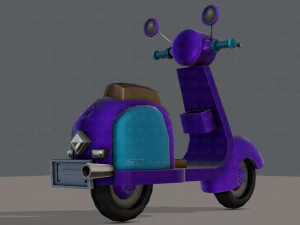 scooter cartoon 3D Model