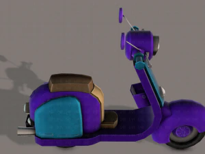 scooter cartoon 3D Model