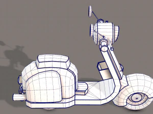 scooter cartoon 3D Model