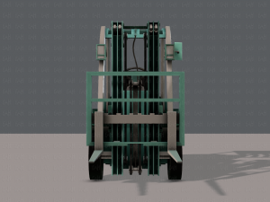 forklift cartoon Modèle 3D