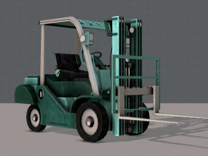 forklift cartoon 3D Model