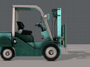 forklift cartoon Modèle 3D