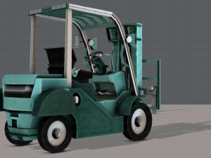 forklift cartoon Modèle 3D