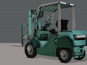 forklift cartoon Modèle 3D