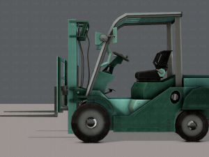 forklift cartoon Modèle 3D