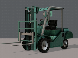 forklift cartoon Modèle 3D