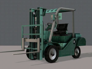 forklift cartoon 3D Model