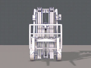 forklift cartoon 3D Model