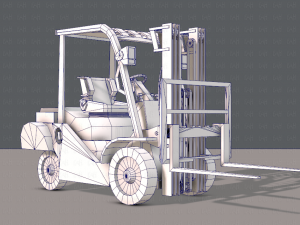 forklift cartoon Modèle 3D