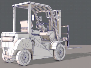 forklift cartoon 3D Model