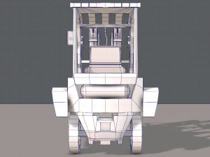 forklift cartoon 3D Model