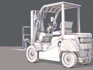 forklift cartoon 3D Model