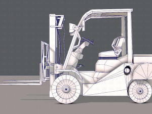 forklift cartoon Modèle 3D