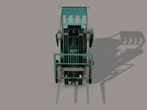 forklift cartoon Modèle 3D