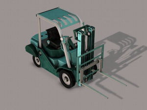 forklift cartoon Modèle 3D