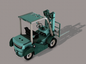 forklift cartoon Modèle 3D