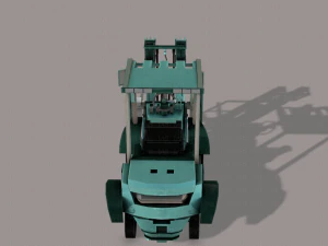 forklift cartoon 3D Model