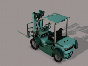 forklift cartoon Modèle 3D