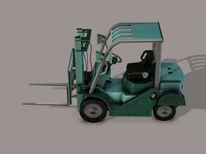 forklift cartoon Modèle 3D