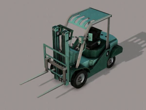 forklift cartoon 3D Model