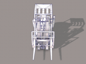 forklift cartoon Modèle 3D