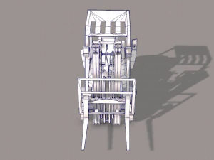 forklift cartoon 3D Model