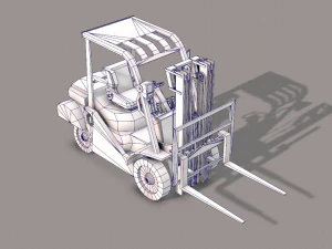 forklift cartoon 3D Model