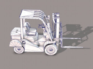 forklift cartoon Modèle 3D