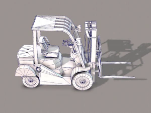 forklift cartoon 3D Model