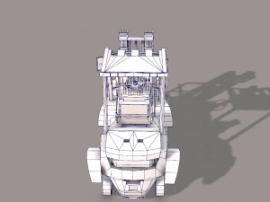forklift cartoon 3D Model