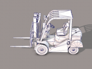 forklift cartoon Modèle 3D