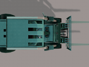 forklift cartoon Modèle 3D