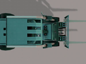 forklift cartoon 3D Model
