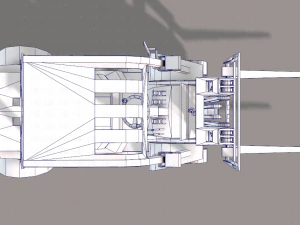 forklift cartoon 3D Model