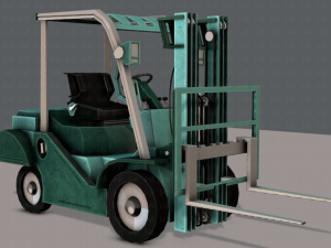 forklift cartoon Modèle 3D