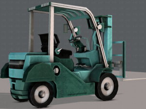forklift cartoon Modèle 3D