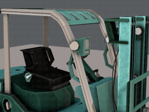 forklift cartoon Modèle 3D