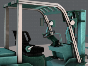 forklift cartoon Modèle 3D