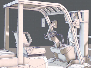 forklift cartoon 3D Model